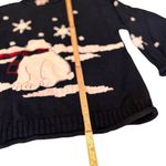 Timberlea Polar Bear Snowflake Sweater Black Red Scarf Vintage XL in GUC Photo 5
