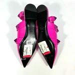 Valentino Garavani  Roman Stud leather Point Toe Flats Pink 37.5 NEW Photo 11