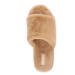 NEW Muk Luks Kirstey Faux Fur Slide Platform Slides in Irish Cream Size Medium Photo 2