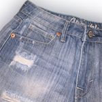 Aeropostale  High Rise Shorty Blue Jean Denim Shorts Distressed Cut-Off NWT 0 Photo 4