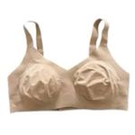 Knix Nude Padded V Neck Evolution Bra Wireless Seamless Stretch Size 7 Plus NWT Tan Photo 4