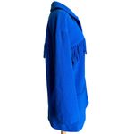 VTG Clifford & Willis Coat Royal Blue Fringe Trim Boho Chic Cowgirl Ranch Style Size XL Photo 3