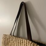 Woven Tote Bag with American Flag Design Tan Photo 3