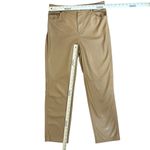 Elie Tahari Women’s Vegan Leather Straight Leg Pants Desert Brown BUTTERY SOFT Photo 3