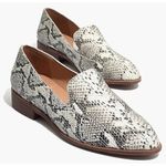 Madewell  The Frances‎ Loafer 7 Stamped Snake Gray & White Photo 1