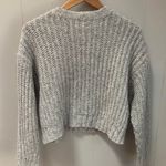 American Eagle Cropped CrewNeck Knit Sweater Gray Size XXS Photo 1