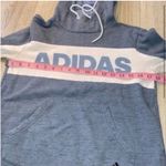 Adidas  blue grey and White Hoodie sweatshirt Photo 1