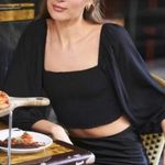 The Row Whimsy Black Cameron Crop Top Photo 0