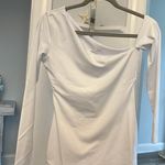 Susana Monaco NWT! Sz XS Long Sleeve Open Shoulder White Knit Top Photo 10