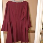 H by Halston Bell Sleeve Dress Burgundy Red Size 12 Photo 2