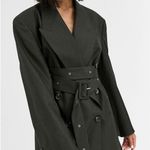 ASOS Belted Dark Gray Oversized Blazer Photo 0