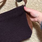 The Sak  Burgundy Crochet Crossbody with Trendy Brown Suede Strap Photo 1