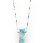 new Jami π£ Raw Amazonite Shard Necklace π£ 24K Gold Plated π£ Artisan Handmade Photo 13