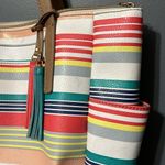 Relic  OH happy day shoulder tote spring summer striped purse minor flaws shown Photo 2