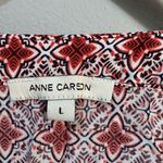 Anne Carson Brick  Patterned Blouse Size L EUC Photo 5