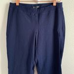 Eileen Fisher  Navy Blue Straight Leg Pull On Pants Small Photo 2