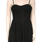 Isaac Mizrahi  Corset Bodice with Spaghetti Straps Black Lace Dress Size: 6 Small Photo 0