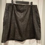 Apt. 9  Size XXL Black Faux Snakeskin Stretchy Pull On Tube Mini Skirt Pencil Photo 5