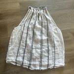 frame denim Frame white and black embroidered ruffle trim halter top. Size L Photo 9