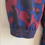 Newlily Elegant Blue and burgundy Patterned Dress size large Photo 3