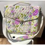 Vera Bradley grey gray floral laptop messenger bag Photo 0