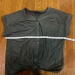 Cable & Gauge Short Sleeve Button Down Tie Front  Photo 8