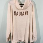 Torrid Women's Cream Waffle Knit Radiant Sequins Cowl Neck Sweater Size 5 Photo 0