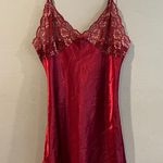 Luxurious Inner Most Scarlet Red Vintage Nightgown Lace Slip Dress Chemise M Size M Photo 0