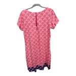 Hatey Nellie Pink Fan Shell 100% cotton dress size Large Prep Coastal Preppy Photo 5