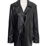 Garage Black “Leather” Jacket Size Medium Photo 0