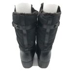Khombu Womens Snowflake2 Winter Boots Faux Fur Lined Wedge Heel Zipper Black 8 Photo 3