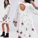 Free People  Cream Floral Long Sleeve Dress Photo 1