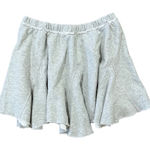 Aerie  Women's Heather Gray Fleece Godet Mini Skirt Raw Hem NWT Small Photo 0