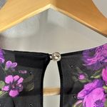 Magda Butrym Dark Floral Printed Silk Pesaro Mini Dress Size US 6 UK 10 FR 38 Photo 7