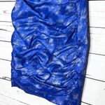 Jessica McClintock Vintage Royal Blue & Silver Strapless Prom Party Dress Size 6 Photo 3