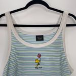 Teddy Fresh x Peanuts Women's Striped Woodstock Ribbed Tank Top Size 1X Photo 4
