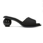 Bar III  Womens Black Padded Cayymen Sculpted Heel Slip On Heeled Sandal 5.5 Photo 2