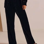 ✨J.Crew Silk Velvet City Fit Wide Leg Full Length Dress Sz 8 Pants✨ Black Photo 0