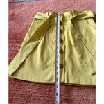 Lovers + Friends XS Lemon Linen Button Front Mini Skirt with Belt Photo 2
