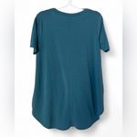 Zenana  Women’s Teal V-Neck Short Sleeve Top Size Large Photo 2