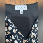 Gilli Black Dress with White and Tan Floral Pattern Size M Photo 1