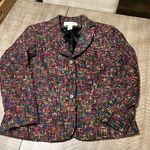 Jones New York  TWEED MULTICOLOR BLAZER JACKET SIZE 14P WOOL ACRYLIC BLEND EUC Photo 0