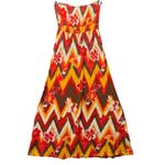 Lucky Brand Lucky‎ Brand Maxi Dress Strapless Summer Chevron Floral Print Medium Photo 6