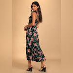 Lulus NWT Glorious Garden Black Floral Print Burnout Velvet Maxi Dress sz XS Photo 5