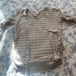 Motherhood Maternity Beige and White Striped Long Sleeve Sweater Size XL Photo 4