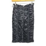 Dolce & Gabbana black ruched silk pencil skirt size 40 Photo 4