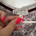 Jolt purple and cream Tie front blouse, Sz M Photo 2