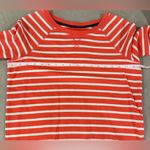 Boden Melon/White Striped Cotton Shirt Size 6 White Photo 3