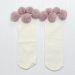 Ebba pom pom socks in dusty rose Pink Photo 4