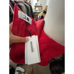 Womens Red Holiday fit flare Dress XS gold shimmy belted holiday edgy punk New Photo 3